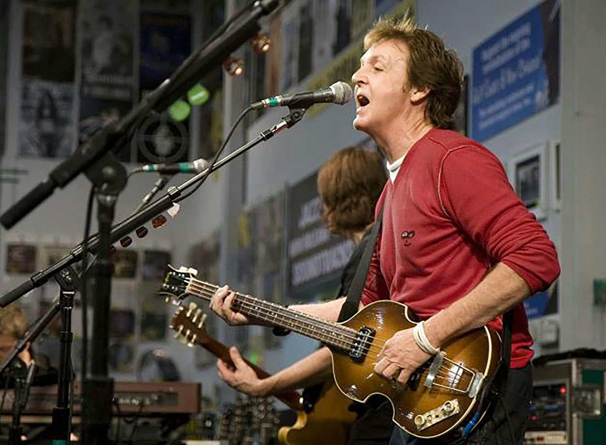 Paul McCartney during an in-store performance, Amoeba L.A., June 27, 2007.